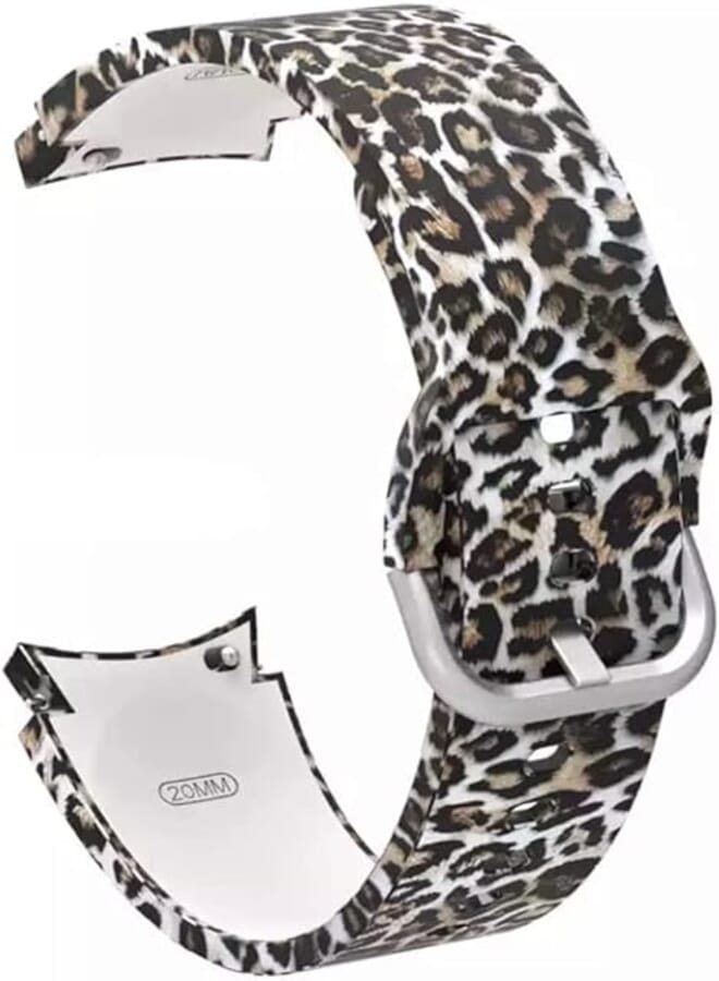 Silicone Strap Printed Pattern Compatible For Samsung Galaxy Watch 4 Classic 46mm 42mm Smartwatch Bracelet (Tiger)